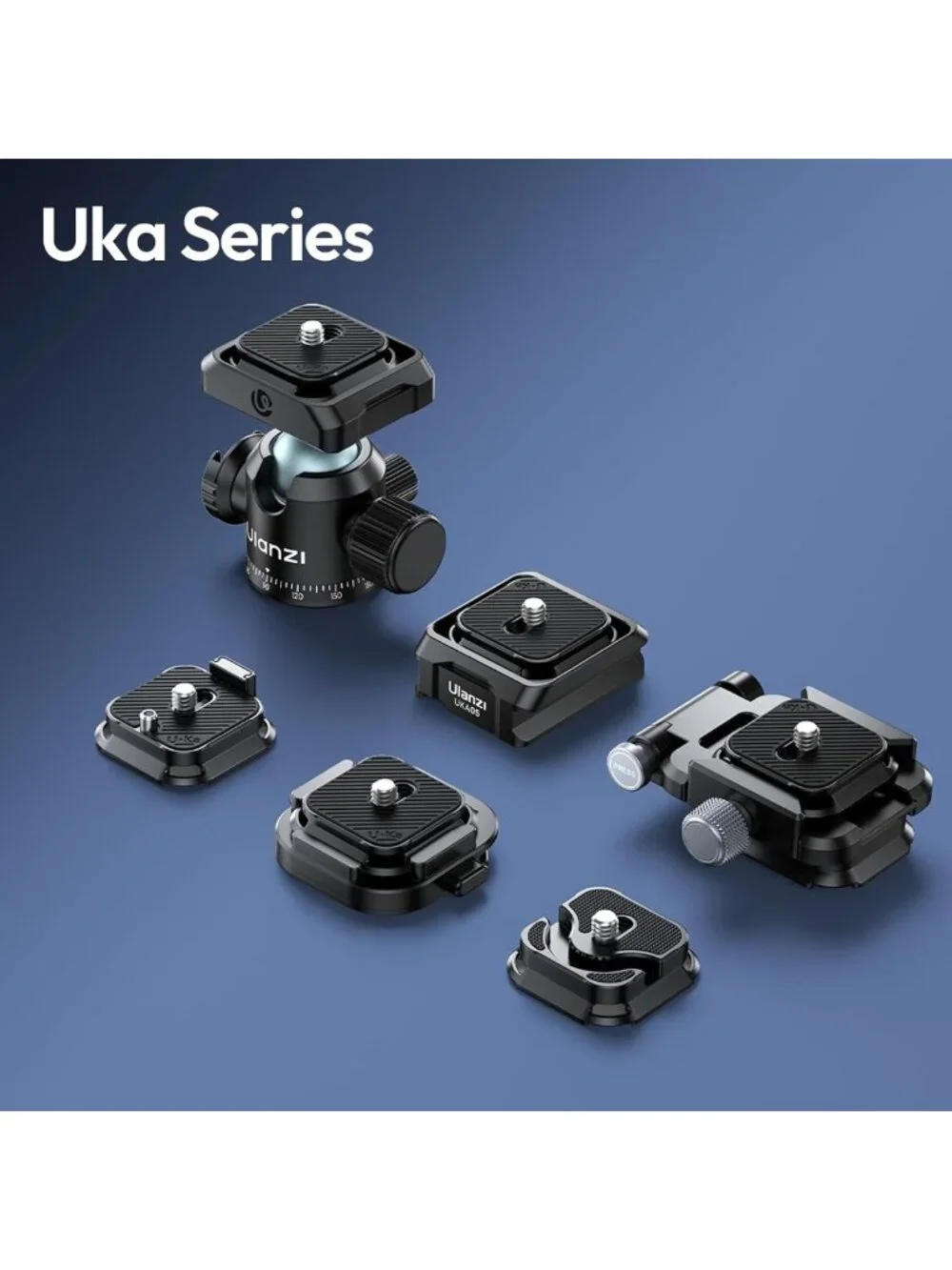 Adjustable Tripod Ball Head Mount, 1/4 & 3/8 Inch, Quick Release for Cameras